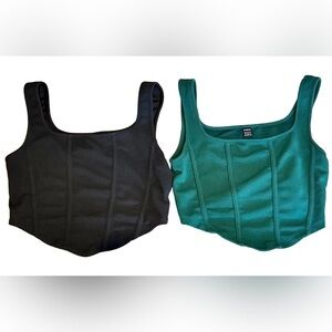 SHEIN Cropped | Corset Boning| Fitted| Sculpted Tops